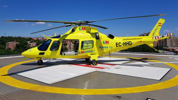 Un helicóptero de la unidad de emergencias